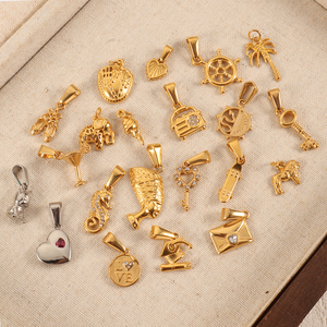 DIY Stainless Steel Jewelry Pendants &amp; Charms Wholesale Custom <strong>Heart</strong> Hat Vintage Charm for Bracelet Necklace Making - Product Image 6