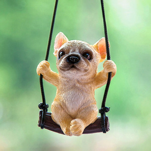 New Cartoon Resin French Bulldog Puppy Car Pendant Rearview Mirror Hanging Ornament - Product Image 4