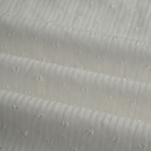Tissu à rayures lumineuses en coton, couleur <span class=keywords><strong>blanc</strong></span> pur, teint, bleu, à pois suisse, dobby - Product Image 3