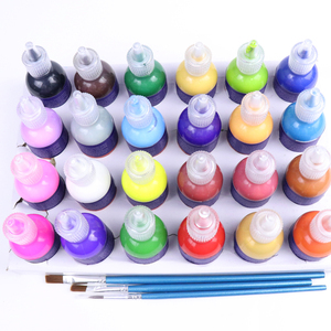 30ml DIY pour Puffy 3D Permanent Fabric Paint Set 24 Neon Metallic Glitter Colors pour Textile T-Shirt Canvas Wood-for Art - Product Image 3