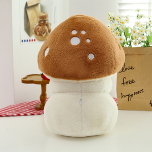 Popular y Adorable Almohada de Peluche con Diseño de Hombre Hongo y Muñeca Vegetal, Relleno de Algodón PP, Forro de Malla, Reconfortante y Calmante para Hermanita - Product Image 3
