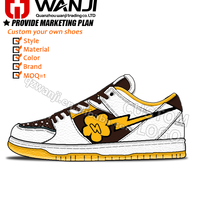 Baskets à la mode pour hommes personnalisés en usine logo OEM style basket-ball chaussures de sport décontractées blanches et noires pour hommes sur mesure