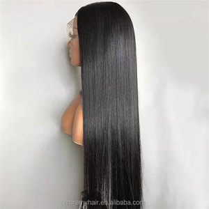 Parrucca con chiusura in pizzo 4X4 con parte libera naturale di colore nero cinese vergine capelli umani strappati nodi sbiancati con i capelli del bambino - Product Image 2