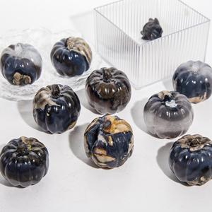 Calabaza de Cristal de Ágata Volcánica Tallada a Mano al por Mayor, Calabaza de Piedra Preciosa, Decoración Otoñal para el Hogar, Regalo Festivo - Product Image 2