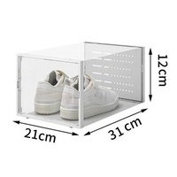Offre Spéciale : Boîtes de Rangement Empilables en Plastique Écologique (Lot de 12) pour Chaussures – Idéales pour l'Entrée et le Placard