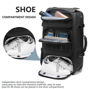 Sac à dos de voyage multifonctionnel pour ordinateur portable avec compartiment à chaussures, grande capacité, convertible, sac à dos de cabine avec sangles cachées - Product Image 2