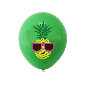 Vente chaude 12 pouces été plage thème hawaïen décoration de fête d'<span class=keywords><strong>anniversaire</strong></span> pour enfants ballon en Latex ensemble Aloha ananas décor - Product Image 4