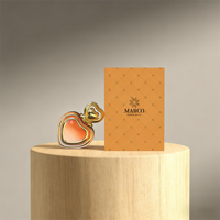 Nouvelle conception de flacons de parfum vides en forme de cœur de 50 ml, design unique et luxueux, flacons de parfum en verre