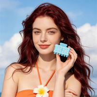 Pince à cheveux en acétate à imprimé fleur de frangipanier hawaïen 9CM, forte tenue, série tropicale, pour les voyages d'été