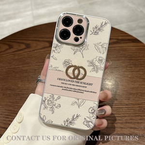 Bz101 thiết kế sang trọng đôi CC trường hợp cho iPhone 15promax13p1412 vẽ hoa hồng bảo vệ Bìa Internet nổi tiếng Quà Tặng bìa - Product Image 4