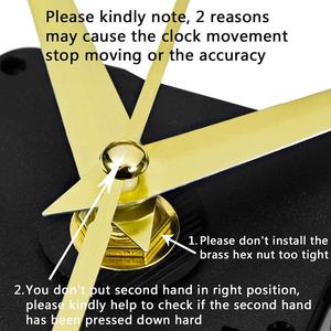 All'ingrosso silenzioso meccanismo di riparazione fai da te parti orologio da parete kit di movimento lancette - Product Image 3