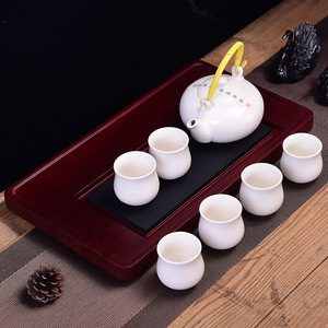 Juego de Té de Arcilla Morada, Taza de Té de Cerámica Kung Fu, Portátil para Viajes y Oficina, Forma Redonda, Origen Fujian - Product Image 1