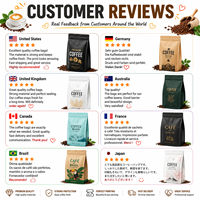 Bolsa de Almacenamiento de Café con Fondo Plano y Cierre de Ocho Lados, con Válvula de Desgasificación de Aire, Impresión UV Personalizada para Marcas de Café