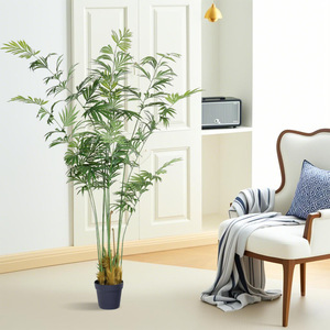 Cycad artificiel en plastique Debao en pot, pour l'intérieur et l'extérieur, pour la décoration de la maison, du bureau, des mariages, décoration intérieure, plantes artificielles - Product Image 1