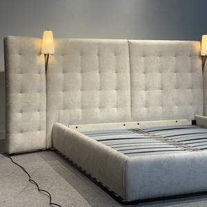 Diseño de marco doble de lujo de tamaño de teca gemelos tapizados el roble importado pequeñas maderas minimalistas inteligente elegante bonita cama de tamaño completo - Product Image 6