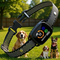 Neues Modell Automatisches Anti-Bell-Halsband mit Farbbildschirm Hundetrainingsgerät mit Vibration und Signalton