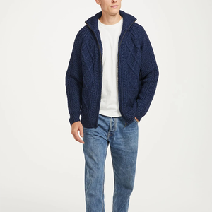 คาร์ดิแกนแขนยาวเสื้อกันหนาวมีซิปสำหรับผู้ชาย, คาร์ดิแกนหนาอบอุ่น100% - Product Image 6