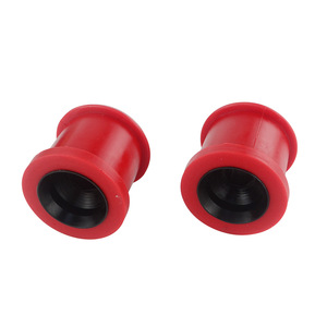 Bagues de bras de suspension inférieurs Poyracing pour VW Golf Caddy Jetta Passat – Pièces de rechange et de mise à niveau en polyuréthane rouge - Product Image 3