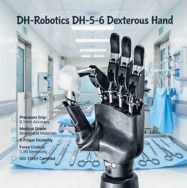 DH Robotics DH-5-6 Educational Research Intelligent Dexterous Bionic Collaborative Robotic Hand for STEM Education & Research