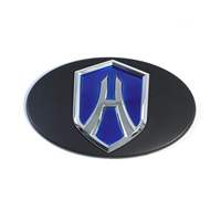 Insigne 3D argenté de luxe insigne de voiture populaire drapeau coffre corps étanche accessoires décoration insigne de voiture logo en métal chromé