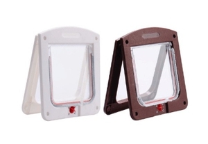 Pintu kucing 4 cara mengunci pintu Flap kucing untuk pintu eksterior Interior pintu hewan peliharaan untuk kucing & anjing cocok untuk jendela & pintu - Product Image 2