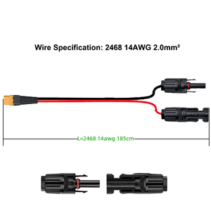 Kit adaptateur de câble solaire <span class=keywords><strong>XT60</strong></span> vers <span class=keywords><strong>MC4</strong></span> SAE, prix usine, 12V/24V, câble d'extension étanche pour système solaire de camping-car et bateau - Product Image 2