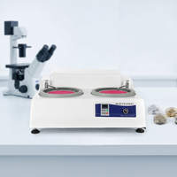Machine de polissage et de rectification métallographique manuelle à double disque avec garantie d'un an, protection IP55, 220V