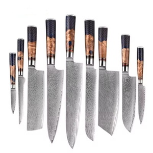 Cuchillo de Chef de Acero de Damasco de 67 Capas, Estilo Tradicional con Resina de Piñón de Pino, Ambidiestro, Sostenible, Venta al por Mayor - Kiritsuke Butcher - Product Image 5