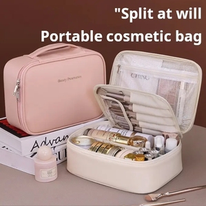Large Capacity Split Outdoor Makeup <b>Bag</b> for Girl Large Capacity Tioletry Orangerizer Cosmetic <b>Bags</b> Quilted Cosmetic Storage <b>Bag</b> - Product Image 4
