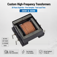 Transformateur toroïdal triphasé OEM personnalisé 240V vers 12V 50/60Hz, bobinage tout cuivre, alimentation EPC17, bobine d'instrument