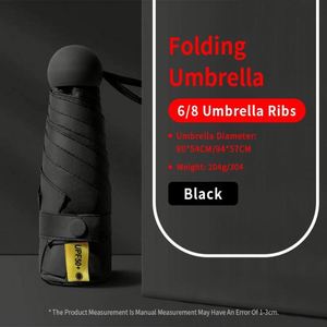 Wholesale 19/21 Inches 5 Folding Mini <b>Umbrella</b> Pocket Print Logo Branded Parasol Rain Custom Capsule <b>Umbrellas</b> - Product Image 3