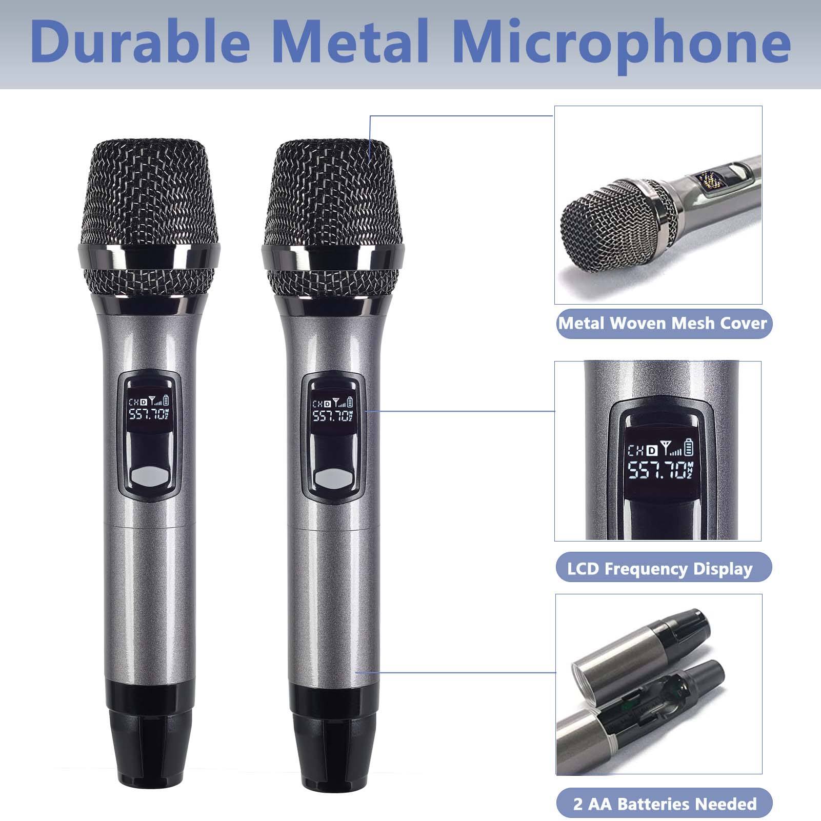 UHFワイヤレスレシーバー＆マイクセット(カラオケにおすすめ) Amazon