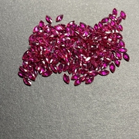 HQ GEMS Marquise 2.5X5mm Kualitas 3A Sintetis 8 #   Harga Batu Korundum Ruby Darah Merpati Per Karat