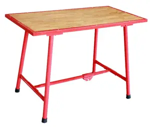 पोर्टेबल तह ठोस लकड़ी की मेज H403 बड़ा काम की मेज के लिए औद्योगिक और पाइप मशीनरी का उपयोग