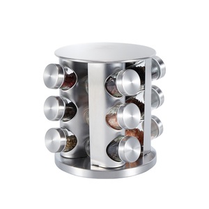 360 gradi rotanti barattoli di spezie armadietto di stoccaggio in metallo da cucina Rack erba strumento contenitore per organizzazione efficiente - Product Image 4