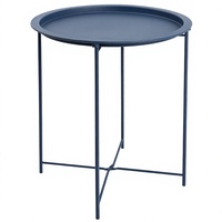 Table d'appoint ronde en métal, table à plateau, table d'appoint avec structure en métal, table à thé pour salon