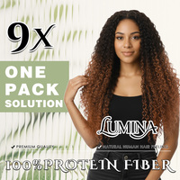 Estensioni per Capelli Sintetici Organici Bio Julianna Protein Fiber all'Ingrosso 9X Ricci Ondulati 1 Pacchetto Soluzione Trama in Fasci