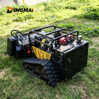 DDP CE EPA Robot Cortacésped a Control Remoto, Mini Tractor Inteligente, Cortacésped RC a Gasolina, Robot a Gasolina de Giro Cero, Quitanieves, Cuchilla para Nieve