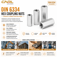 DIN6334 304 Stainless Steel Hex Coupling Nut Long Hollow Hex Nut M3-M24 Threaded Rod Connector OEM Wholesale Factory
