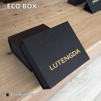 Boîtes d'expédition en papier kraft biodégradables et recyclables avec bande déchirable pour vêtements, pulls, cadeaux de Noël et autres articles, personnalisables