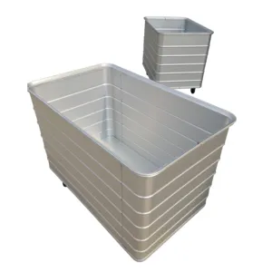 1030*630*850mm tấm hợp kim nhôm di động y tế khử trùng dây lưới giỏ khử trùng có thể xếp chồng lên nhau với bánh xe - Product Image 1