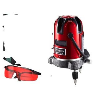 LL57R Niveau laser 5 lignes 6 points Lumière rouge Automatique Auto-nivellement Rotatif Intérieur Extérieur Outil de mesure - Product Image 1