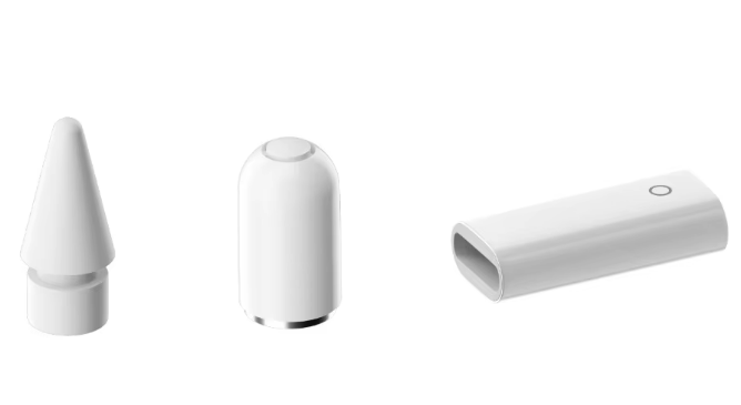 Juego de adaptadores de tapa de punta de lápiz óptico blanco