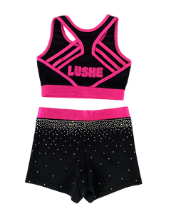 Completi da Riscaldamento Personalizzati con Strass Australia Canada, Set da Allenamento per Cheerleading Giovanile in Spandex Stampato a Sublimazione - Product Image 2