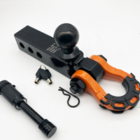 [CAMPAX] Trailer Hitch Receiver D-Shackle Tow Ball 2in 8T Baja Tempa untuk Penarikan Off-Road 4x4 |   Konektor gandengan