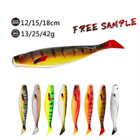 Leurre de pêche souple en PVC 180mm 42g avec queue de pagaie, appât nageur pour lacs, rivières, bass, brochet, saumon, poisson-chat, sans hameçons