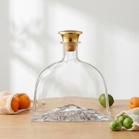 Bouteilles de stockage en verre vides élégantes de 700 ml et 750 ml pour spiritueux, vin, whisky et vodka avec option de logo personnalisé