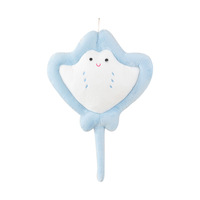 Peluche Raie Manta, Coussin Décoratif, Jouet en Peluche, Coton PP, Compagnon pour Enfants, Souvenir d'Aquarium, Article Anti-Stress 31cm-50cm