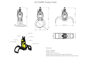 Excavadora para Manipulación de Troncos de Madera en Puerto Marítimo, Maquinaria Forestal, Excavadora de 20-25 Toneladas, Grapa Hidráulica Giratoria para Troncos - Product Image 4
