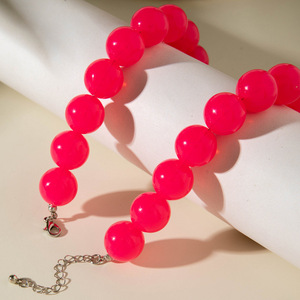 Collana YL Estiva in Acrilico Colorato Dopamina, Collana di Perline Esagerata alla Moda <span class=keywords><strong>e</strong></span> Fresca in Colori Caramella - Product Image 4